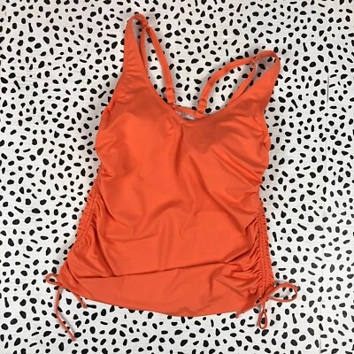Tankini Lands End Papaya Naranja Ajustable con Aros SWIM TOP Reg. 2 522544 Foto 1 de 4