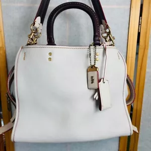 Coach 1941 Rogue 31 30 Satchel 38124 Glove tanned Pebble Leather in Chalk - Picture 1 of 16