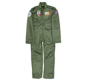 Kids Jumpsuit Army Outfit Flying Suit Top Gun Flight Tom Cat Space Zip Overall - Picture 1 of 1