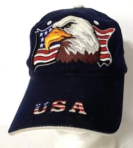 Gorra Santo Negra Patriótica EE. UU. Bandera Americana Águila Calva Gorra Ajustable - Imagen 1 de 6