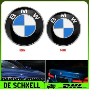 82, 74MM Motorhaübe, Kofferraum Emblem Abzeichen Für BMW E36 E46 DE+++ - Bild 1 von 8