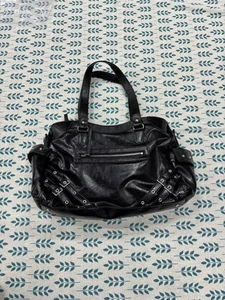 Borsa a tracolla Deinet nera con borchie USATA come nuova spedizione da JPN! - Foto 1 di 4