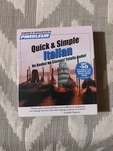 Pimsleur Quick & Simple Italian  Audio 4 CD Set 8 Lessons Never Used - Picture 1 of 9