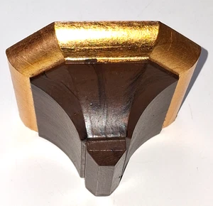 Legno intagliato, piccola parete - consolle 8 x 8 x 4,5 cm, per statua in legno, TOP 06J - Foto 1 di 6