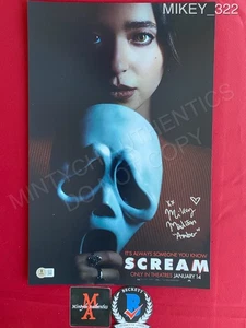 Foto firmada autografiada por Mikey Madison 11x17 Scream Amber Ghostface Beckett certificado de autenticidad - Imagen 1 de 2