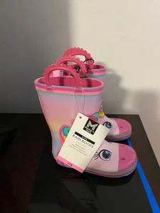 BRANDNEU KLEINKIND MÄDCHEN GRÖSSE 7/8 MITGLIEDER MARK REGENSTIEFEL - Bild 1 von 7