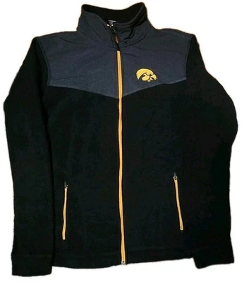 🔥 Colosseum Iowa Hawkeyes куртка взрослый размер большой молнии черный желтый - Изображение 1 из 4