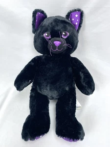 Build a Bear BAB Sternenhimmel Nacht schwarze Katze Katze lila Plüschtier Stofftier - Bild 1 von 7