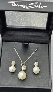 Thomas Sabo Zirkonia Perlen Schmuckset w. Neu - Bild 1 von 2