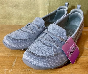 Skechers Slip On Shoes Womens 7.5 Gray Breathe Easy Holding Line Relaxed 100568 - Picture 1 of 21
