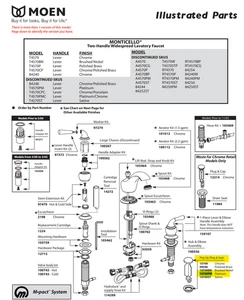 Moen 10709PM Pop-Up Plug & Seat für Monticello Zweigriff breite Wasserhahn - Bild 1 von 1