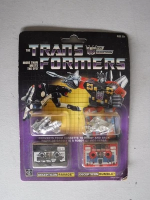 Transformers: Vintage G1 Cassette Paquete de 2 Decepticons Ravage and Rumble Collec... Foto 1 de 3
