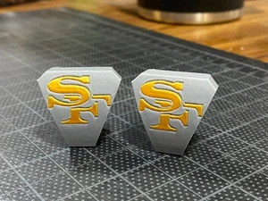 49ers FS Helm Visier Clips - MEHRFARBIG - Rüsten Sie Ihren Sammlerhelm auf. - Bild 1 von 1