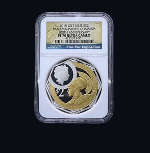 2015 Niue $2 Silver Proof Panama Pacific 100th Anniversary 2 oz. Coin PF 70 NGC - Picture 1 of 9