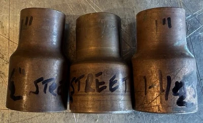 1”c x 1-1/2"c Street Copper Reducing Coupling Bushing “Lot Of 3” - Image 1 of 2