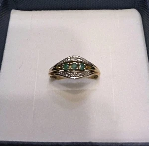 Schöner Damen Goldring* mit Smaragden und Zirkonia*19,7*top - Bild 1 von 1