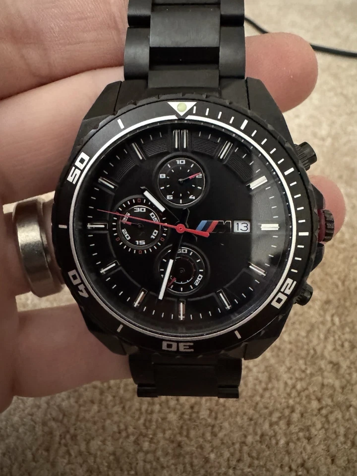 BMW Motorsport M5 M Power Racing Black GTR Car Accessory Sport Chronograph Watch - Image 1 of 4