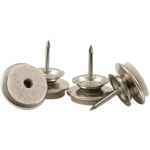 Nail On - 1" Swivel Glides with Felt for Straight or Angled Wooden Furniture ... - Picture 1 of 6