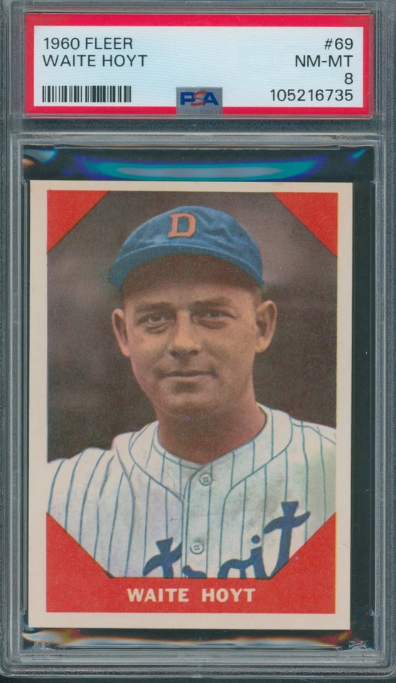 1960 Fleer #69 Waite Hoyt PSA NM-MT 8 *6735 - Image 1 of 1