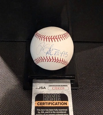 Tim Salmon Los Angeles Angels Signed Autographed ROMLB Baseball JSA "AL ROY 93" - Image 1 of 3