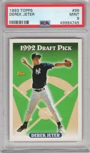 DEREK JETER 1993 TOPPS ROOKIE RC #98 PSA 9 MINT **NEW YORK YANKEES** - Picture 1 of 2