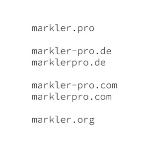 Domainpaket: markler.pro  marklerpro.de  marklerpro.com - Bild 1 von 1