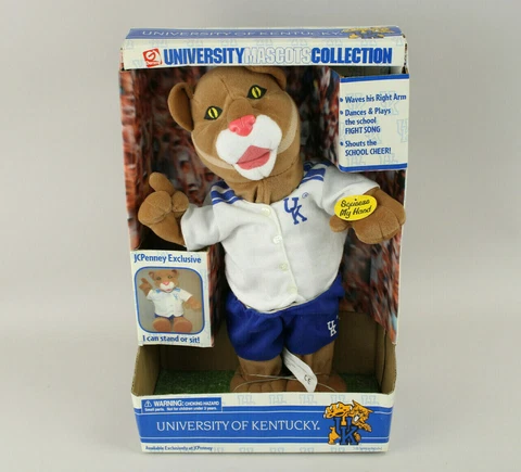 Gemmy University of Kentucky Wildcat Mascot Animated Musical Plush 15" NIB Works Cover