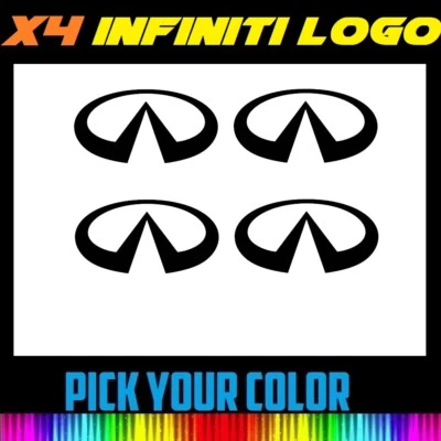 x4 2" 3" 4" 6" 8" INFINITI Logo Vinyl Decal Wheel, Car, WINDOW Sticker FREE SHIP - Image 1 of 4