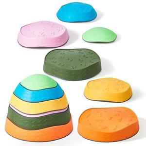 Kids Balance Stepping Stones Sensory Obstacle Course 6 PCS Outdoor Indoor - Picture 1 of 11