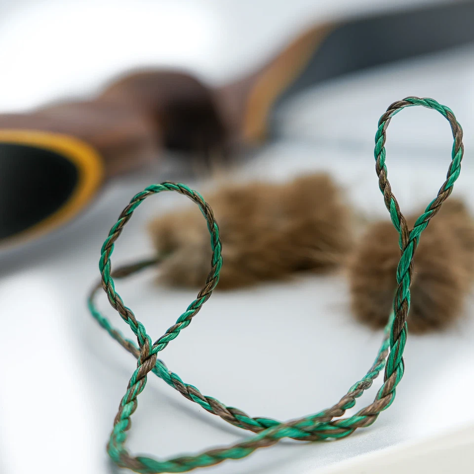 D97 Hunting Bowstring - Camo Flemish Twist with Beaver Silencers - Image 1 of 4