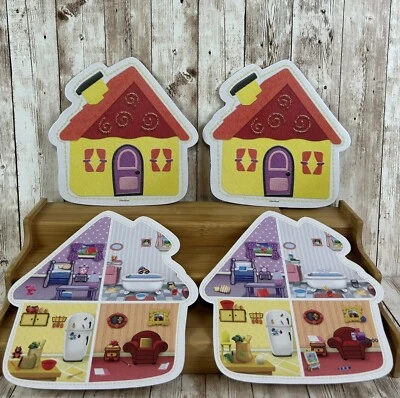 Blue's Clues & You Find The Clues Game Replacement Pieces Parts 4 House Cards - Image 1 of 4