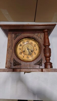 Vintage Wooden Wall Clock - Working, Signs of Use, No Accessories - Image 1 of 4