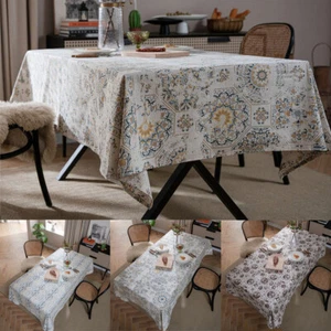 Bohemia Home Tablecloth Rectangle Table Cloth Covers Kitchen Dining Room Dinner - Picture 1 of 42