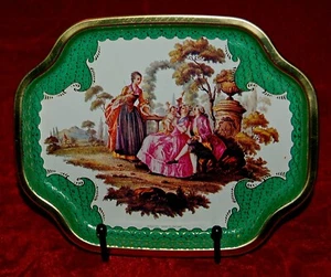 VINTAGE Miniature Metal Elite TRAY Victorian Versailles Made in England 1970's - Picture 1 of 5