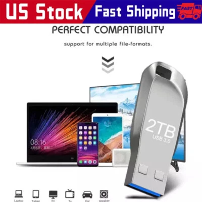 1TB/2TB USB 3.0 Flash Drive Thumb U Disk Memory Stick Pen PC Laptop Storage lot - Image 1 of 4