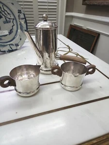 William Spratling Sterlingsilber Tee Kaffee Espresso heiße Kokoskanne Set Modernist - Bild 1 von 10