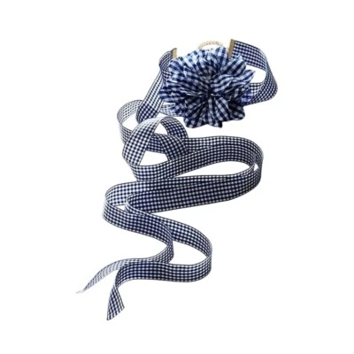 Collar de flores estampado Free People Jewelry Your Favorite azul/blanco guinga nuevo con etiquetas Foto 1 de 2