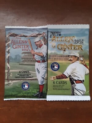 2023 2024 Topps Allen & Ginter Baseball Card Pack Lot 2 New Factory Sealed - Image 1 of 2
