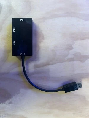 Monoprice Mini DisplayPort 1.2a / Thunderbolt to 4K HDMI DVI and VGA Passive - Image 1 of 3