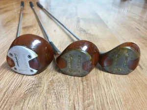 Slazenger Supremo Genuine USA Persimmon 1,3,5 Wood Set - Picture 1 of 11