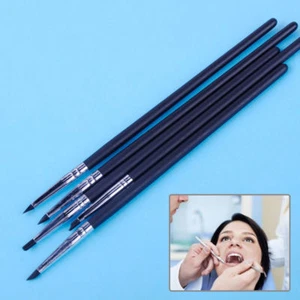 5pcs Dental Silicone Brush Pen Adhesive Composite Resin Cement Porcelain Tooth - Picture 1 of 12