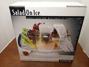 Prodyne Salad On Ice Acrylic 3 Piece Salad Set Keeps Salads & Fruits Chilled - Picture 1 of 4