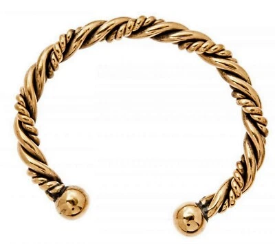 Bronze Wikinger Armspange Gr. S oder M/L Mittelalter Armreif Ethno Kelten - Bild 1 von 4