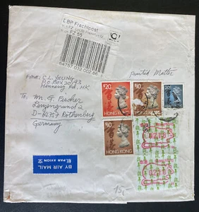 1996 Hong Kong Airmail Poster Cover To Rothenberg Germany Rat Year Stamps - Picture 1 of 4