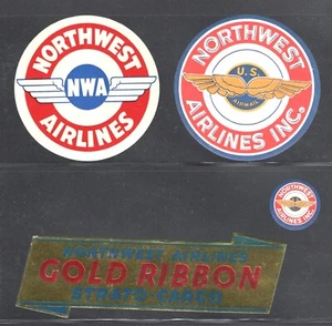 NORTHWEST AIRLINES BAGGAGE LABEL COLLECTION AVIATION  - Picture 1 of 1