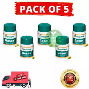 5x Himalaya Herbal Gasex, 500 Tablets Supports Digestive Health, Gas & Bloating - Picture 1 of 10