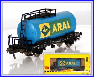 Fleischmann 1475 BV H0 vagón cisterna "ARAL" DB con freno Vídeo BN:581464 P. EMBALAJE ORIGINAL - Imagen 1 de 8