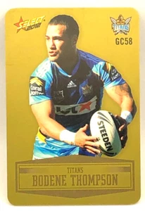 2012 NRL Champions Gold Peel and Reveal #GC58 Bodene Thompson Gold Coast Titans - Picture 1 of 2