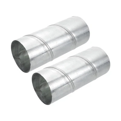 2 Pcs 5"x12" Inch Galvanized Steel Spiral Air Duct HVAC Systems Vent Hose Pipe - Image 1 of 4