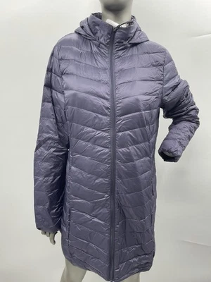 NWT 32 Degrees Women’s Packable Down Hooded Full Zip Puffer Jacket, Purple Sz M - Image 1 of 4